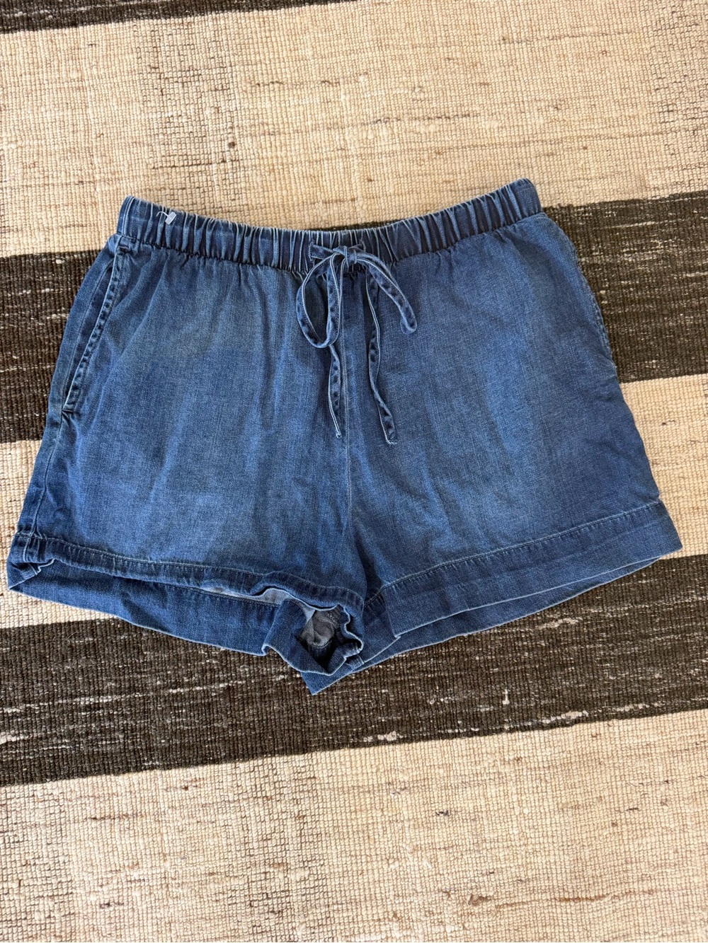 Cloth & Stone C&S Blue Tencel Denim Pull-On Drawstring Casual Shorts Size S